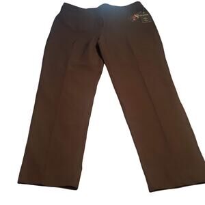 NEW Zac & Rachel Size 14 (38x29) Slim Ankle Black Pull On Creased Pants Office